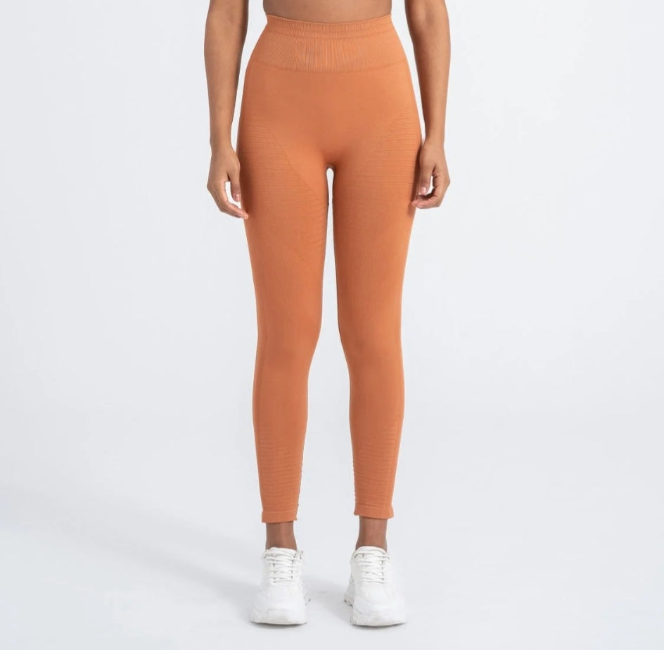 Toparlayıcı Yüksek Bel Seamless Spor Tayt – Push Up Etkili & Nefes Alabilir